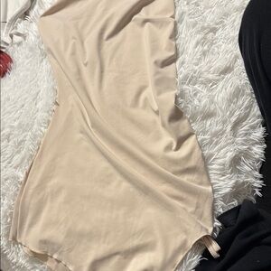 Beige Asymmetrical Dress